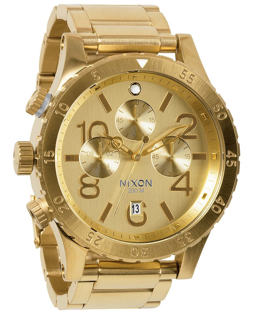 Nixon 48-20 Chrono Gold Tone Dial Men's Watch A486-502 (Defect)