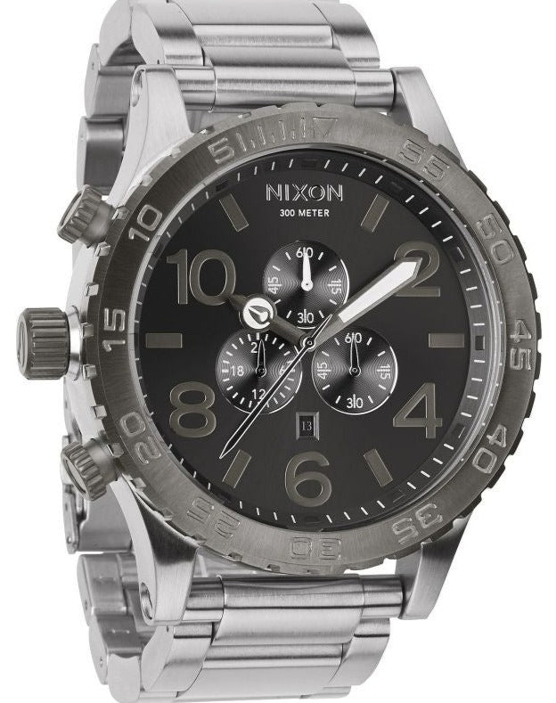 Nixon 51-30 Chrono Silver Gunmetal Men's Watch A083-1762