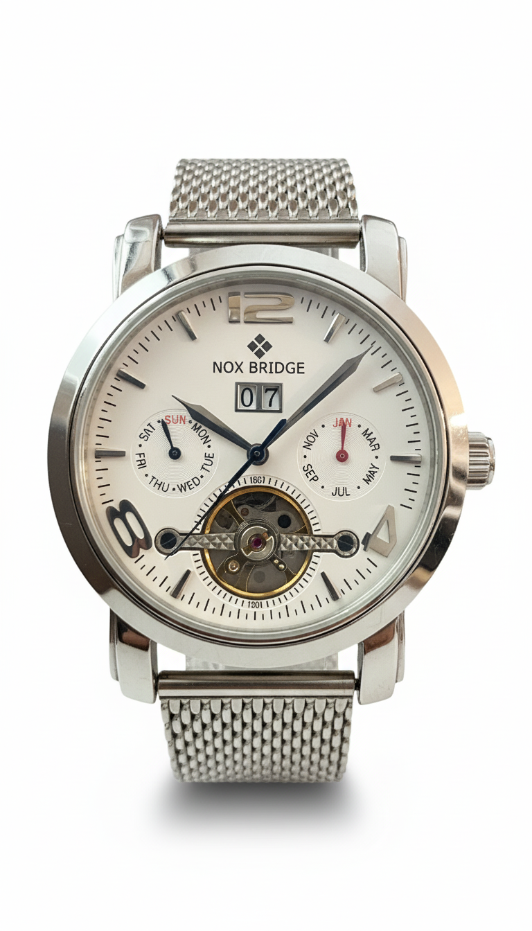 Nox Bridge Silver Men's Watch - WC81112