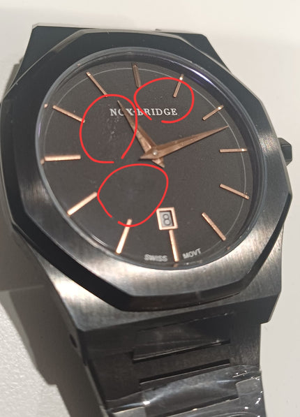 Noxbridge Revo All Black Watch ECC40B (Scratched Glass)
