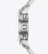 Tory Burch Classic Chronograph Two-Tone Watch Women's Watch TBW1034 - Image 3