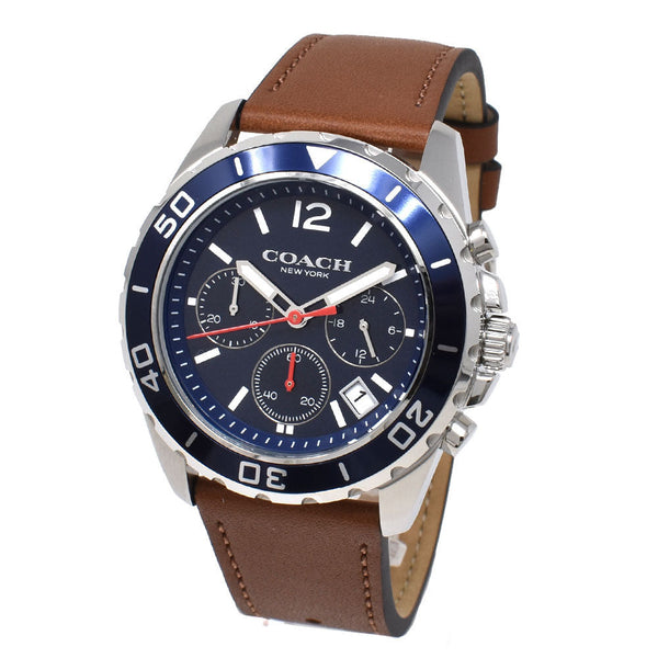 Coach Kent Chronograph Brown Leather Strap Men's Watch  14602560 - Big Daddy Watches