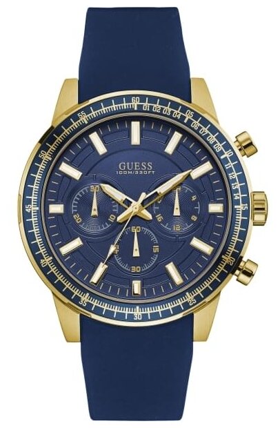 Guess Multi-Function Blue Chronograph Silicone Men's Watch  W0802G2 - Big Daddy Watches