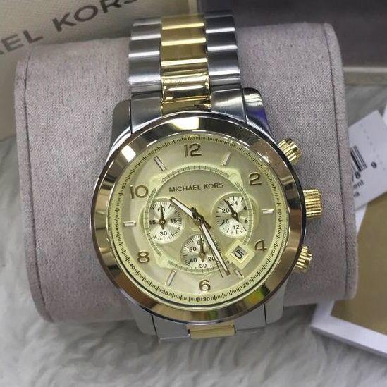 Michael Kors Runway Chronograph Dial Two-tone Men's Watch MK8098