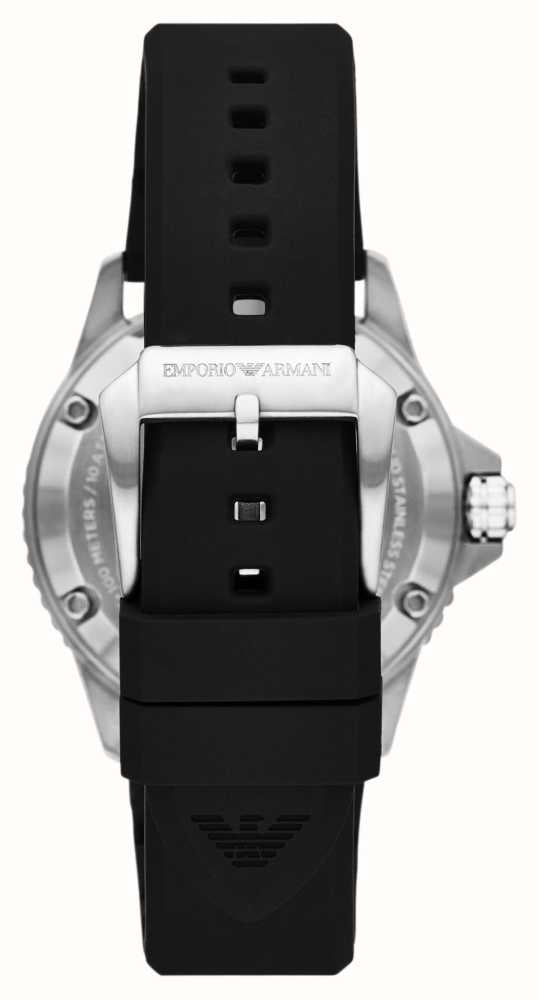 Emporio Armani Automatic Black Silicone Men's Watch AR60062 - Big Daddy Watches #3