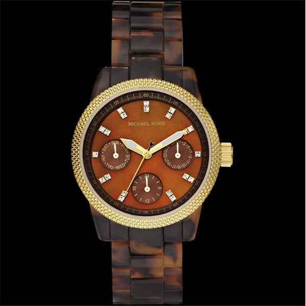 Michael Kors Brown Dial Tortoise Acrylic Ladies Watch MK5399