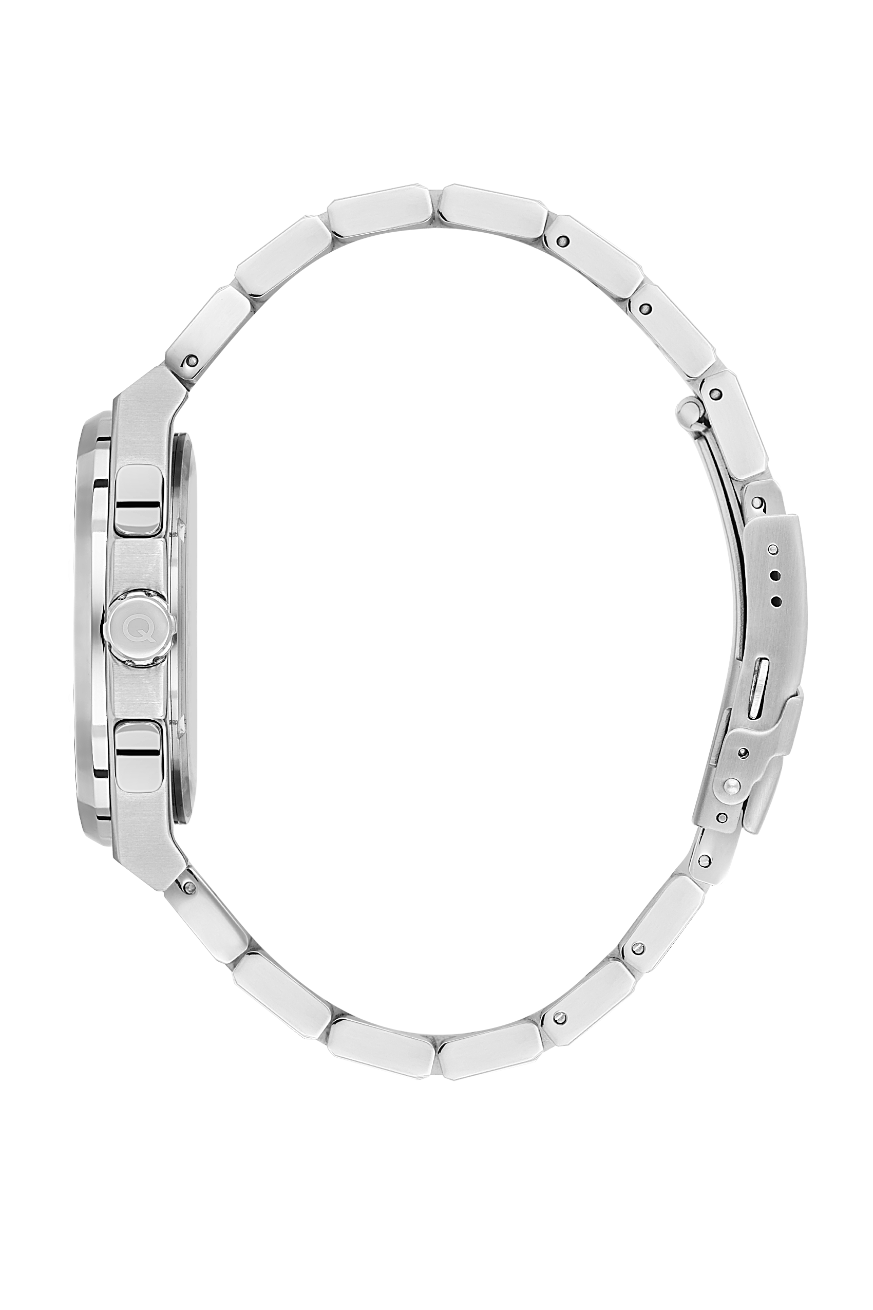 Silver stainless steel case back of Quantum multifunction watch ADG1032.380