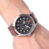Fossil Aeroflite Multi-Function Black Dial Leather Strap Men's Watch CH2939