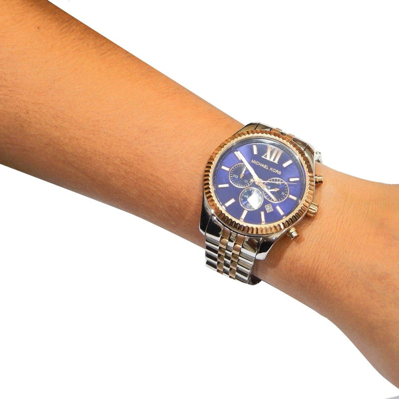 Michael Kors Lexington Chronograph Navy Dial Unisex Watch MK8412 Water resistance: 100 meters / 330 feet Movement: Quartz  