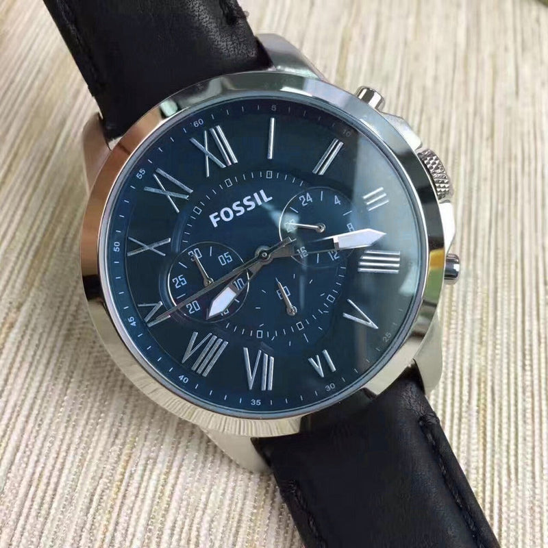 Fossil Grant Chronograph Blue Dial Men's Watch FS4990