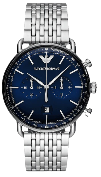 Emporio Armani Aviator Chronograph Quartz Blue Dial Men's Watch AR11238