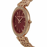 Michael Kors Darci Red Swarovski Dial Rose Gold Ladies Watch MK3378