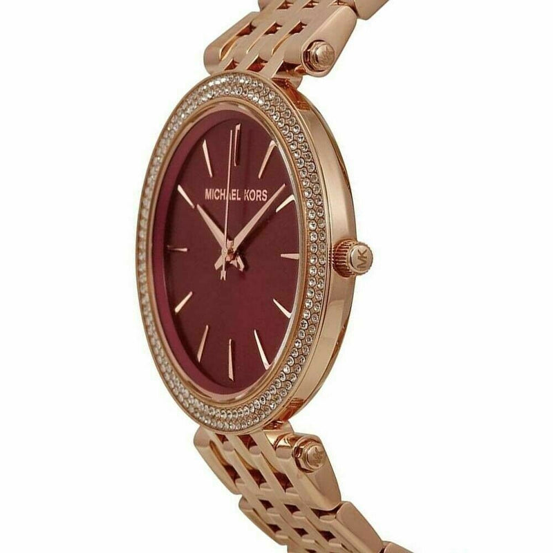 Michael Kors Darci Red Swarovski Dial Rose Gold Ladies Watch MK3378
