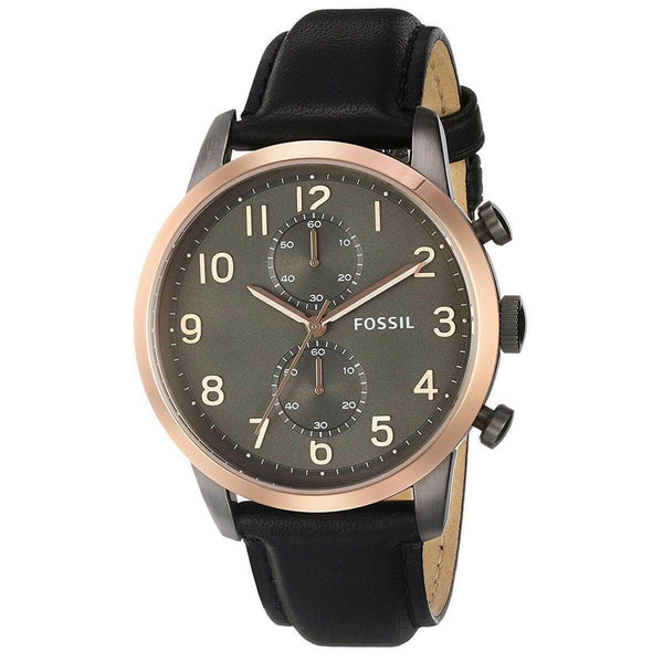 Fossil Townsman Black Leather Quartz Men's Watch  FS4935 - Big Daddy Watches