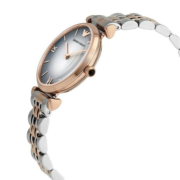 Emporio Armani Classic Grey Dial Two-Tone Ladies Watch AR1725