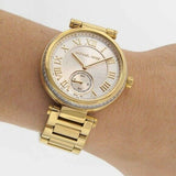 Michael Kors Skylar Champagne Dial Gold-tone Ladies Watch MK5867