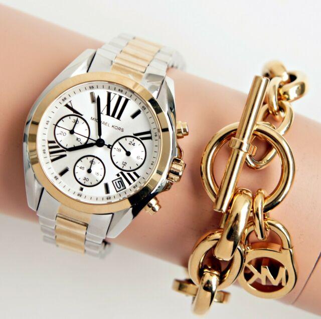 Michael Kors Bradshaw Chronograph Silver Dial Ladies Watch MK5912