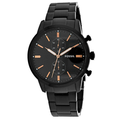 Fossil Townsman Chronograph Black Stainless Steel WatchTownsman 44 mm Chronograph Black Stainless Steel Men's Watch  FS5379 - Big Daddy Watches