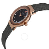Skagen Leonora Black Mother of Pearl Dial Ladies Watch 456SRM