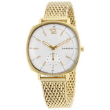 Skagen Rungsted White Dial Gold Ladies Watch SKW2426