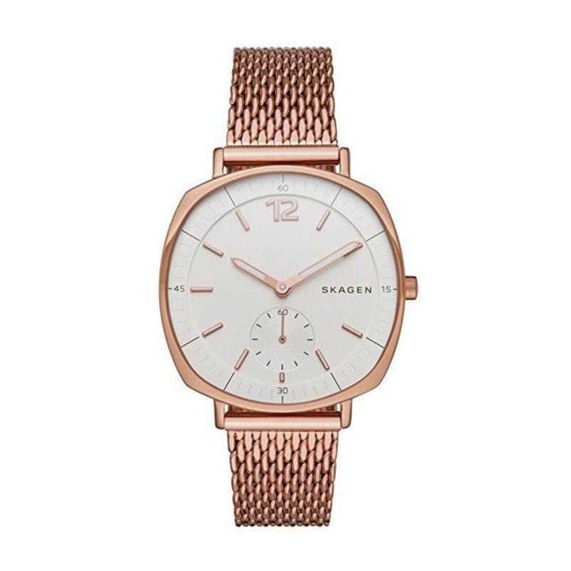 Skagen Rungsted White Dial Rose Gold Ladies Watch SKW2401