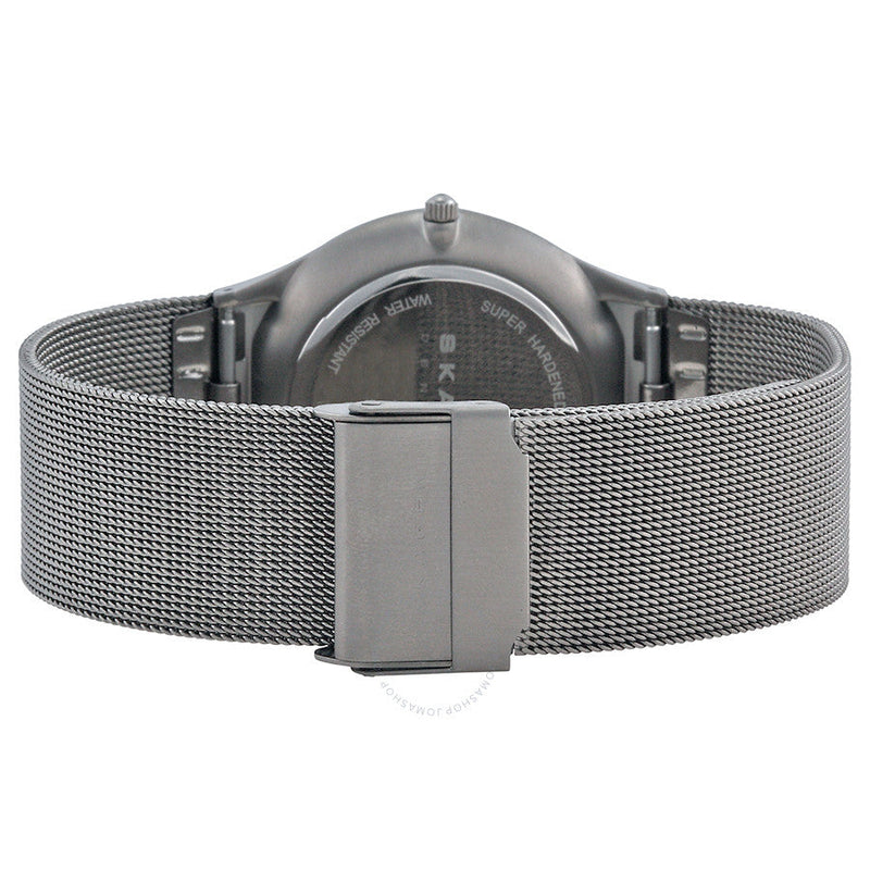 Skagen Gunmetal Dial Stainless Steel Mesh Men's Watch 233XLTTM