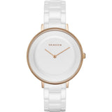 Skagen Ditte Rose Gold Ceramic Bracelet Ladies Watch SKW2316