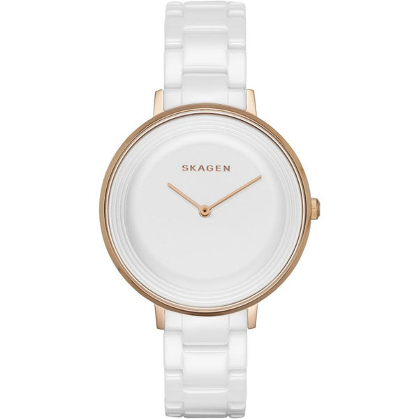 Skagen Ditte Rose Gold Ceramic Bracelet Ladies Watch SKW2316
