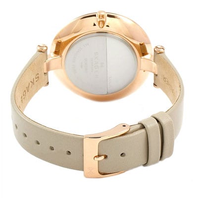 Skagen Tanja White Dial Beige Leather Ladies Watch SKW2484