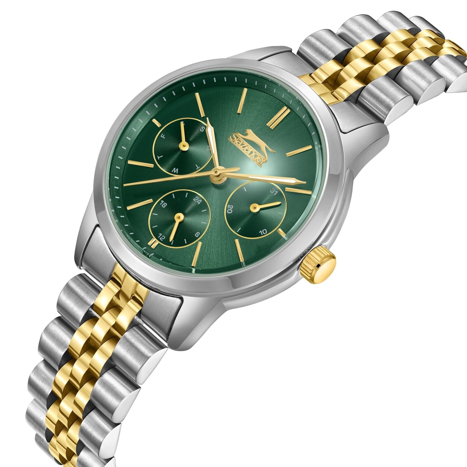 Slazenger Sport Multifunction Green Dial Two Tone Watch - SL.09.2336.4.04