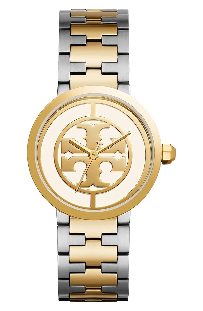 Tory Burch The Reva Dual Tone Stainless Steel Strap Women's Watch TBW4027