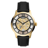 Fossil Townsman Automatic Black Leather Men's Watch ME3210