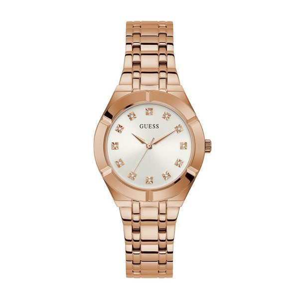 Guess Crystalline White Dial Rose Gold Women's Watch GW0114L3