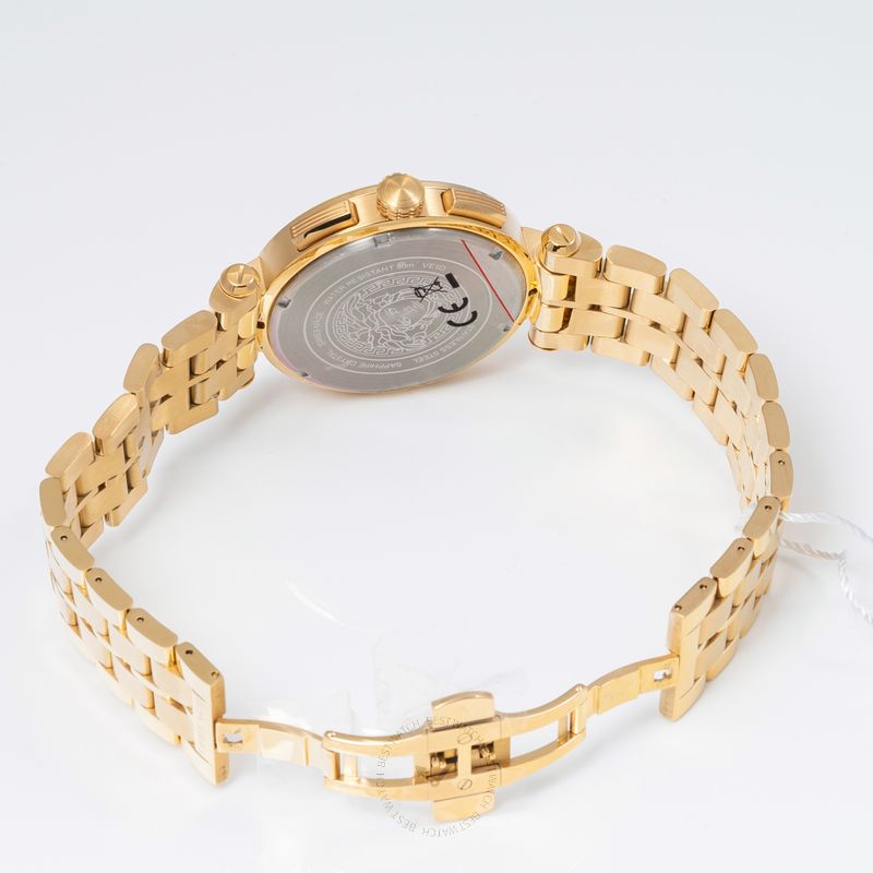 Versace Aion Chronograph Gold Black Dial Men's Watch - VE1D01721