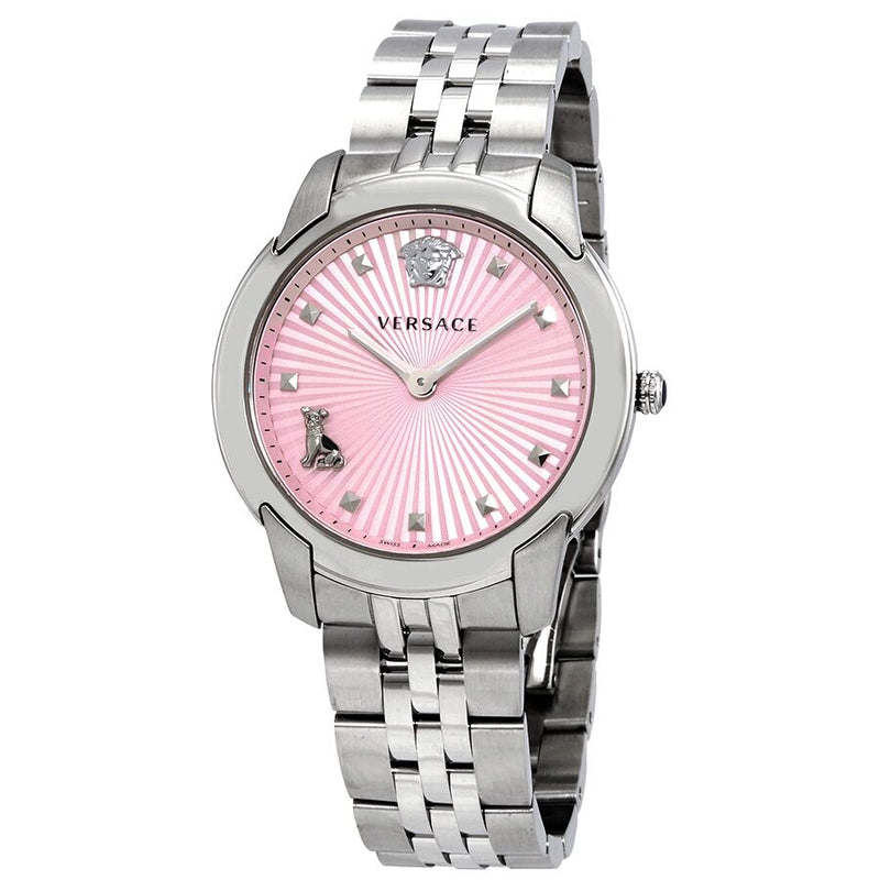 Versace Audrey Quartz Pink Dial Ladies Watch VELR00419 - BigDaddy Watches