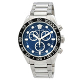 Versace Greca Dome Chronograph Quartz Blue Dial Men's Watch VE6K00323 - The Watches Men & Co
