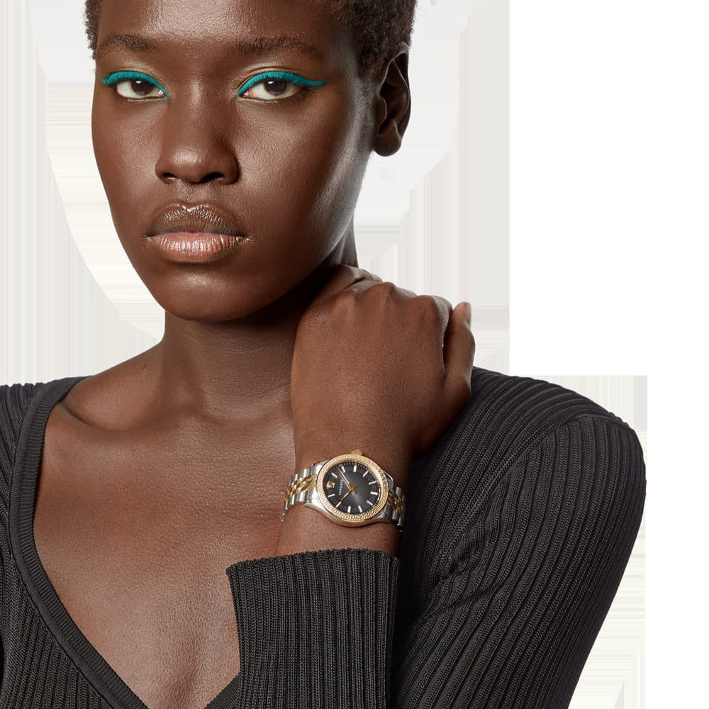 Versace Hellenyium Grey Dial Two Tone Steel Strap Watch for Women - VEHU00520 VEHU00520 - Image 6