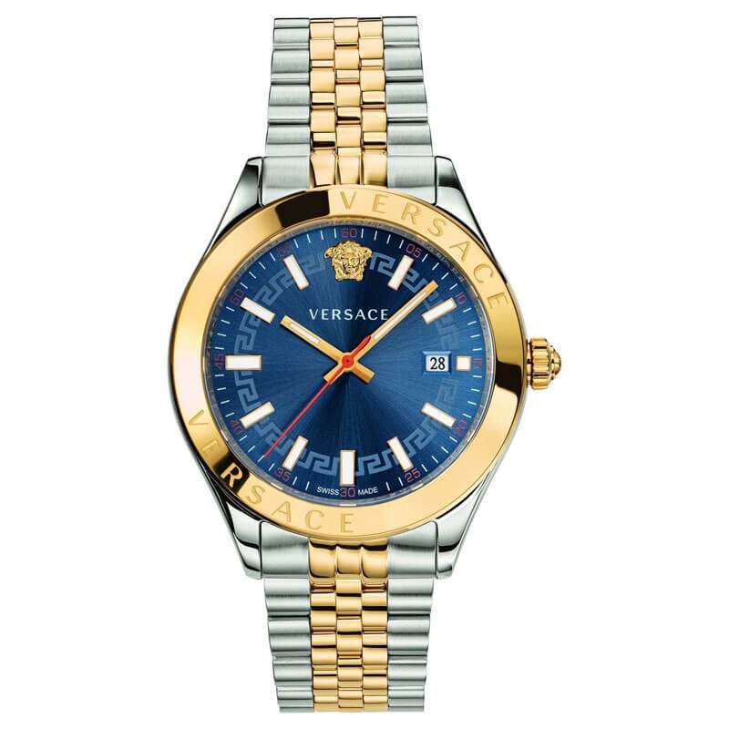 Versace Hellenyium Two-Tone Blue Dial Men's Watch - VEVK00520