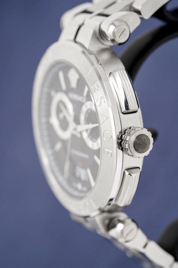 Versace Aion Chronograph Silver Men's Watch VBR080017 - Big Daddy Watches #2
