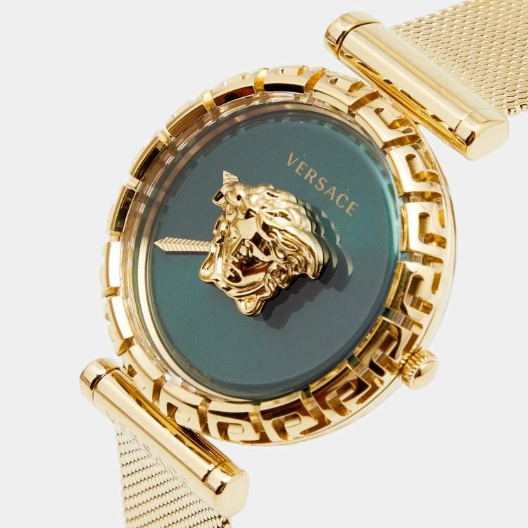 Versace Palazzo Empire Greca Quartz Dark Green Dial Ladies Watch VEDV00819