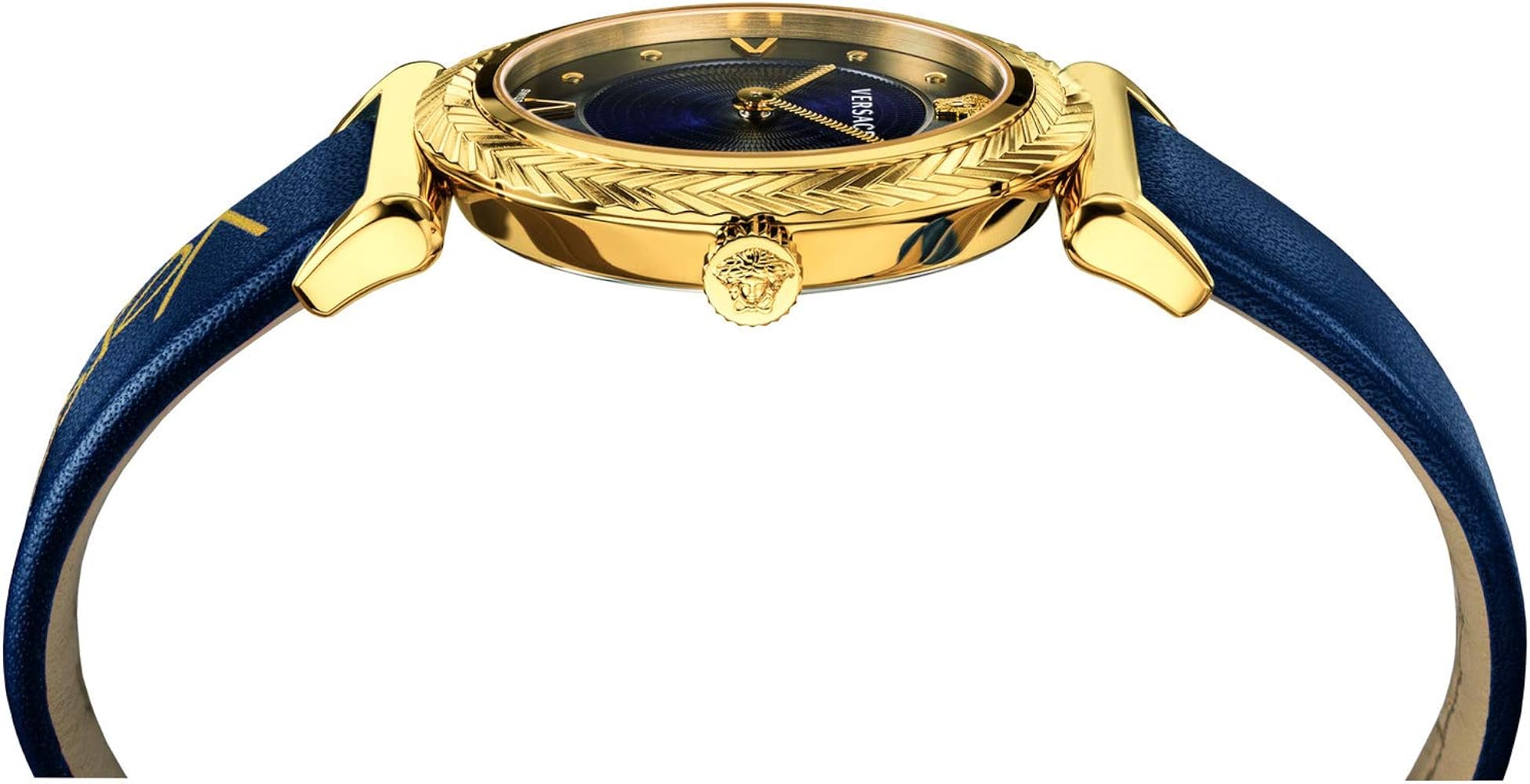 Versace V-Motif Quartz Dark Blue Dial Ladies Watch VERE00218 - Watch