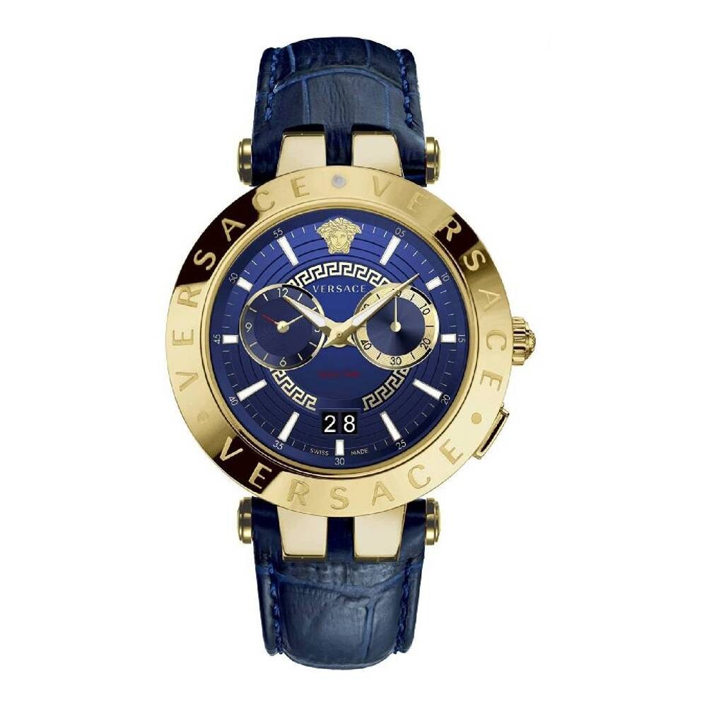 Versace V-Race Quartz Blue Dial Men's Watch - VEBV00219