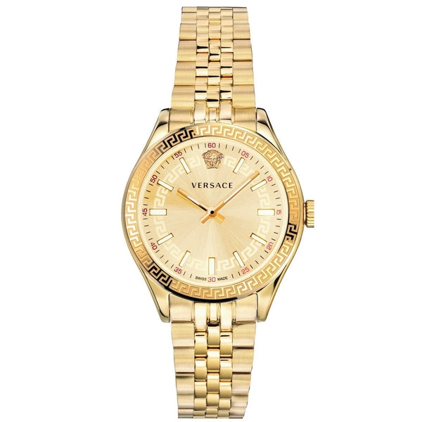 Versace Virtus Quartz Gold Dial Gold Steel Strap Watch for Women - VEHU00720