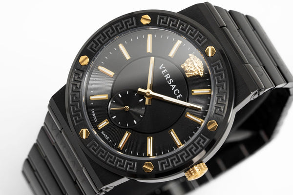 Versace Greca Logo-VI Black Stainless Steel Men's Watch VEVI00620 - Big Daddy Watches #2