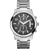 Guess Exec Chronograph Dial Silver-Tone Men's Watch W0075G1