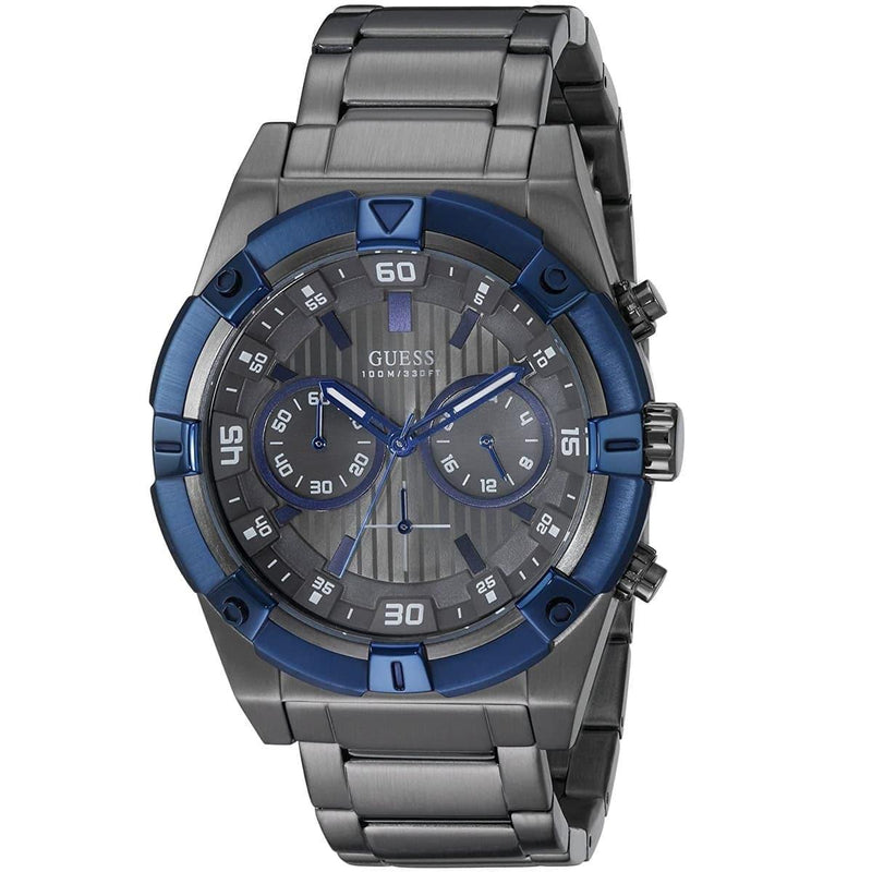 Guess Men’s Analog Stainless Steel Gunmetal Men's Watch  W0377G5 - Big Daddy Watches