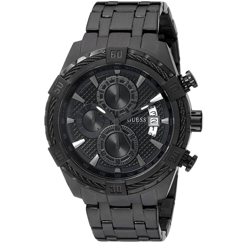 Guess Men’s Chronograph Stainless Steel Black Men's Watch  W0522G2 - Big Daddy Watches