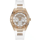 Guess Luna Women's White Rubber Strap Round Analog Women's Watch  W0653L4 - Big Daddy Watches