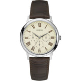 Guess Wafer Cream Dial Leather Strap Watch W70016G2