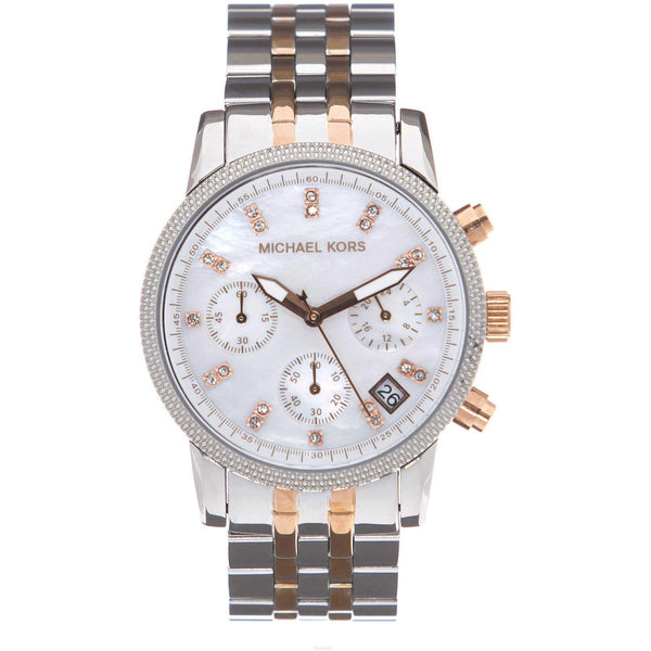 Michael Kors Bradshaw Chronograph Dial Two-tone Ladies Watch MK5525